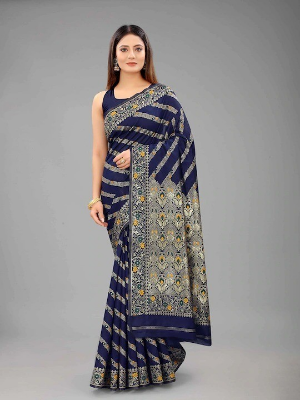 Buy Stylish & Glorious Printed Silk Saree With Blouse Piece - MN-733 at Best Price In Bangladesh