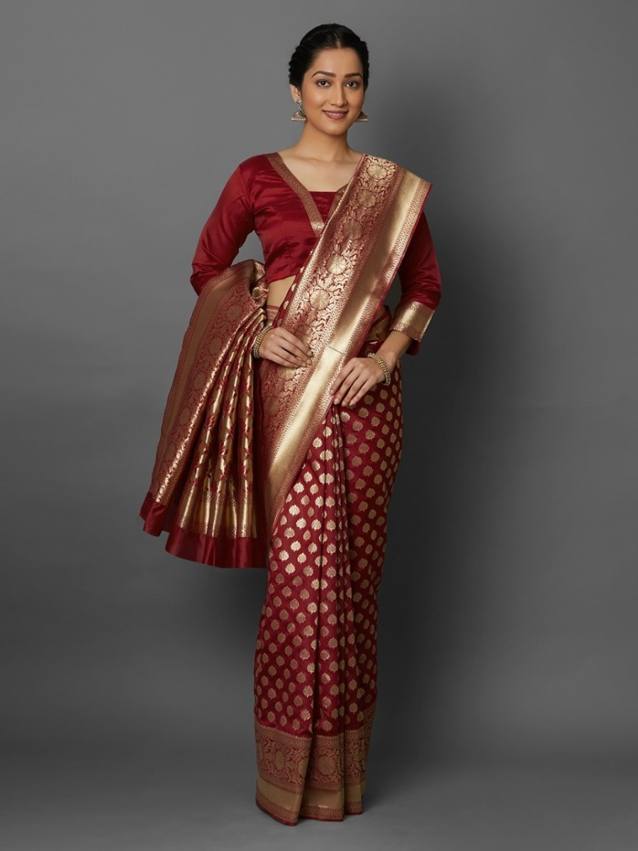 Buy Stylish & Glorious Printed Silk Saree With Blouse Piece Online at Best Price In Bangladesh
