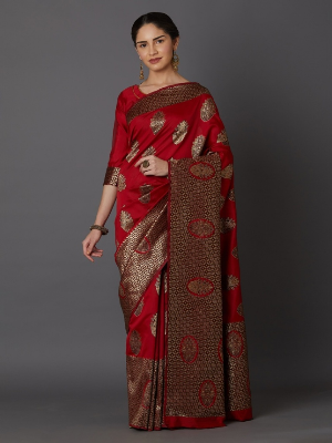 Buy Stylish & Glorious Printed Silk Saree With Blouse Piece Online at Best Price In Bangladesh