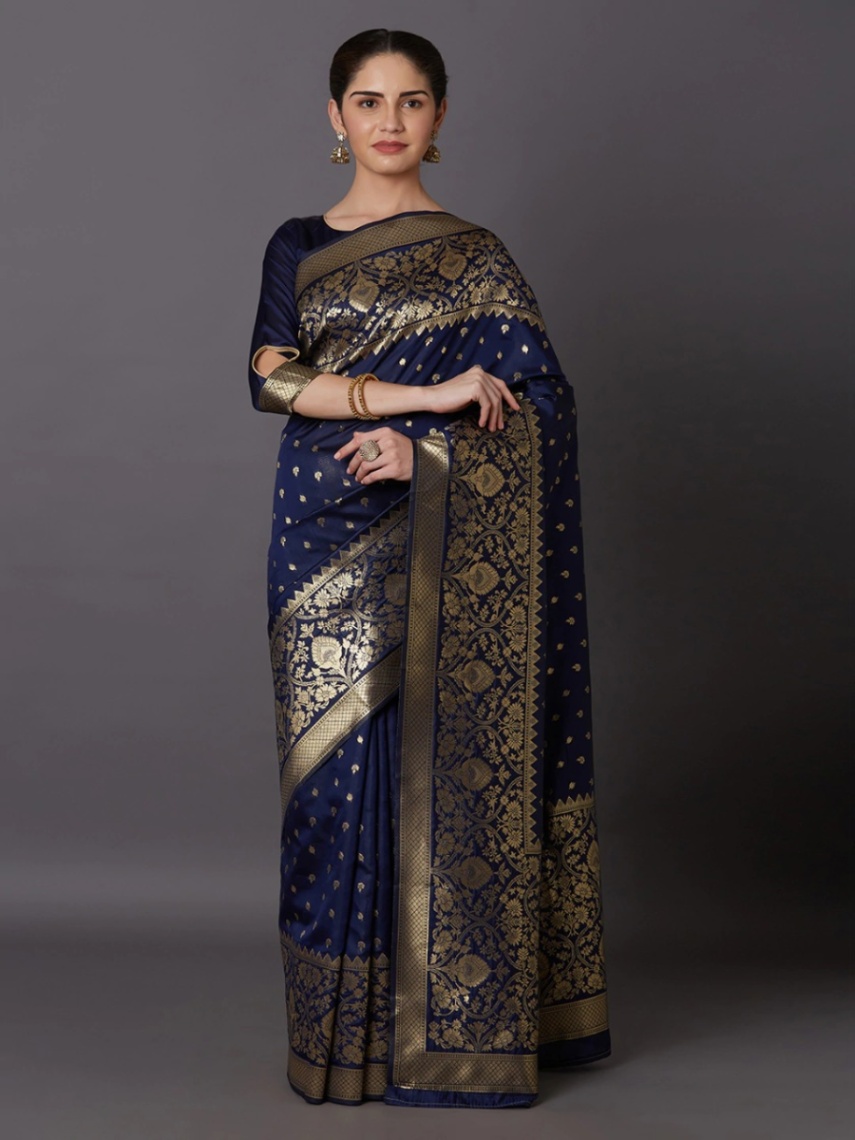 Buy Stylish & Glorious Printed Silk Saree With Blouse Piece - MN-736 at Best Price In Bangladesh