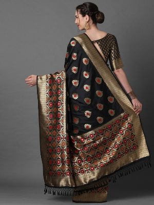 Buy  Stylish & Glorious Printed Silk Saree With Blouse Piece - MN-703 Online at Best Price in Bangladesh