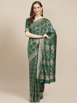 Buy Women's Stylish & Glorious Printed Silk Saree With Blouse Piece - MN-753 Online at Best Price In Bangladesh