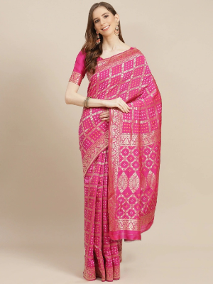 Buy Women's Stylish & Glorious Printed Silk Saree With Blouse Piece - MN-753 Online at Best Price In Bangladesh