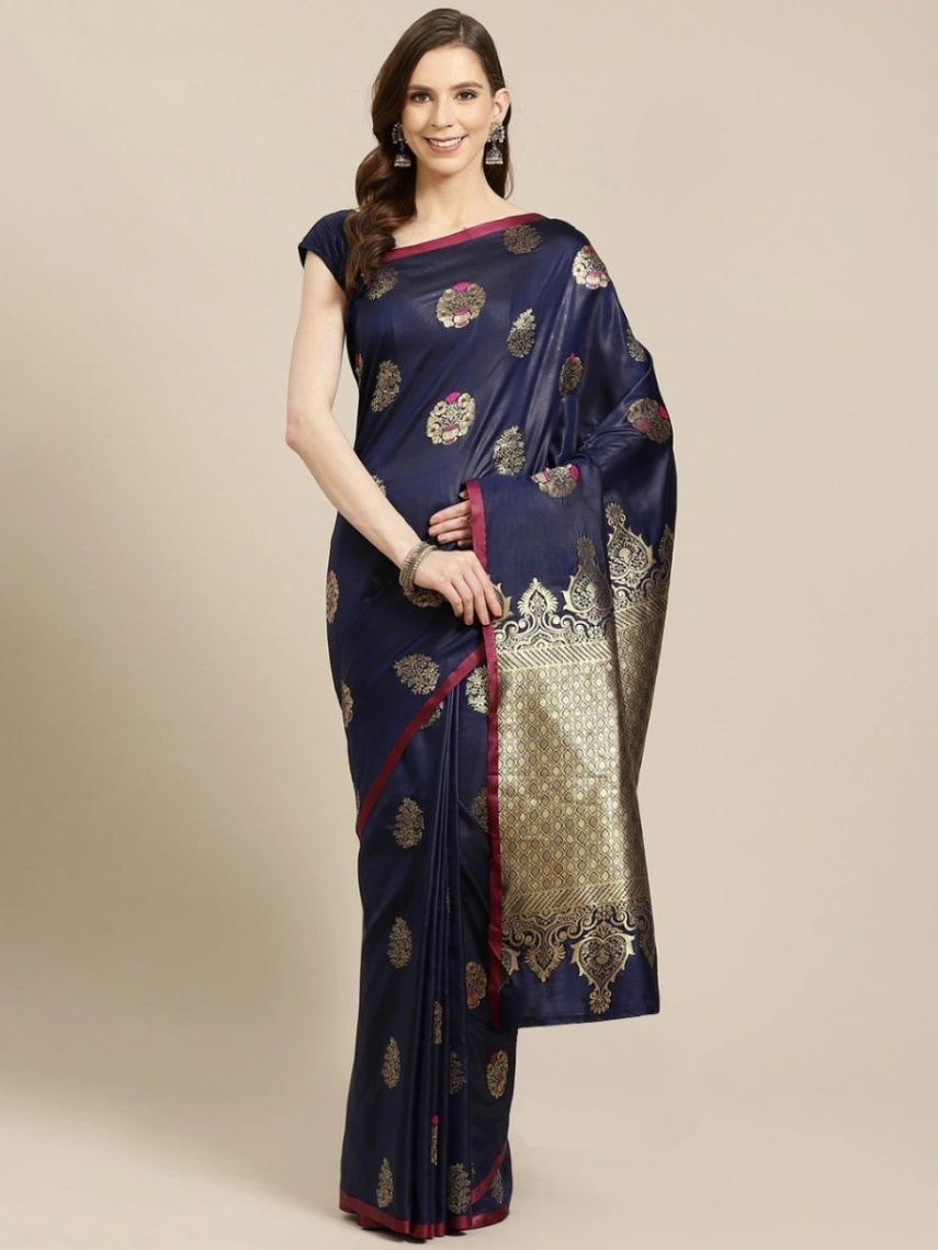 Buy Stylish & Glorious Printed Silk Saree With Blouse Piece - MN-737 at Best Price In Bangladesh