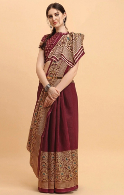 Buy Women's Stylish & Glorious Printed Silk Saree With Blouse Piece - MN-756 Online at Best Price In Bangladesh
