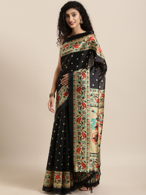 Buy Stylish & Glorious Printed Silk Saree With Blouse Piece Online at Best Price In Bangladesh