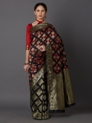 Buy Stylish & Glorious Printed Silk Saree With Blouse Piece Online at Best Price In Bangladesh