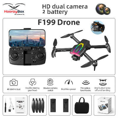 Buy F199 Drone With Camera Mini 4K Wifi Fold Drone Brushless Optical Flow Sensor, and Obstacle Avoidance at best price in Bangladesh