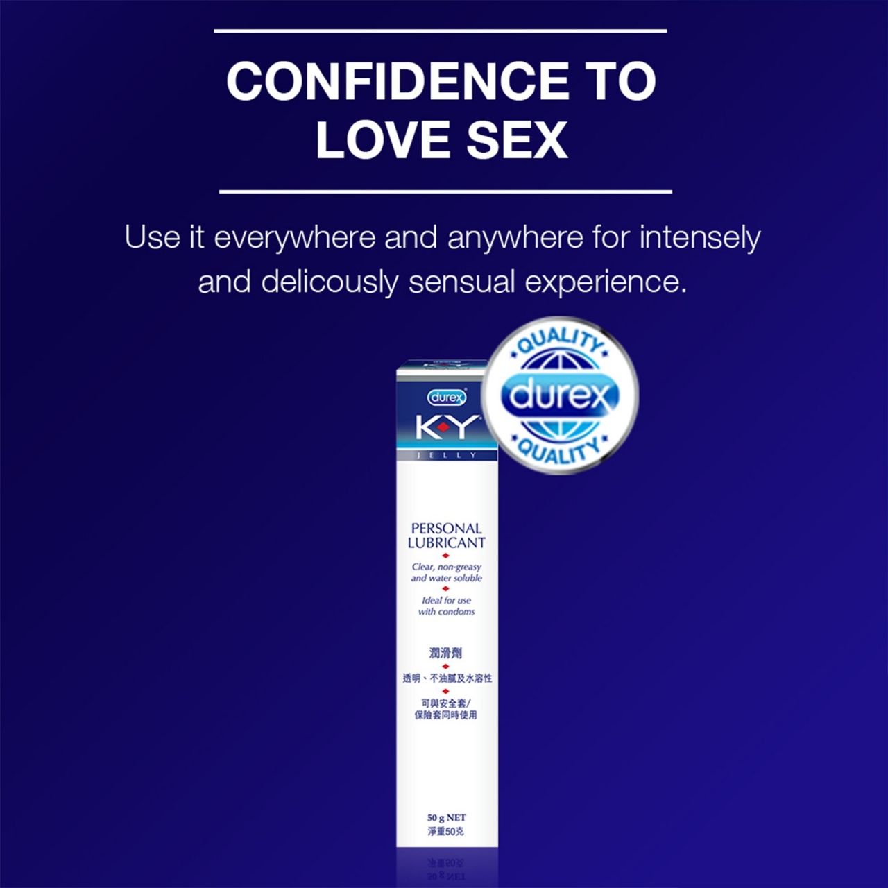 Picture of Durex Condom & Lubricant Combo - Durex Mutual Climax Condom 10pcs & Durex KY Jelly Personal Lubricant 50gm