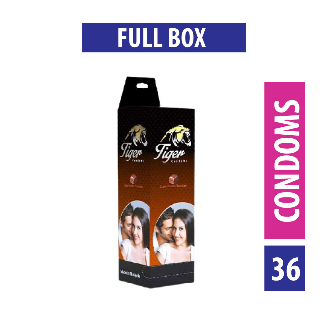 Picture of Tiger - Dotted Condoms Chocolate Flavour Full Box