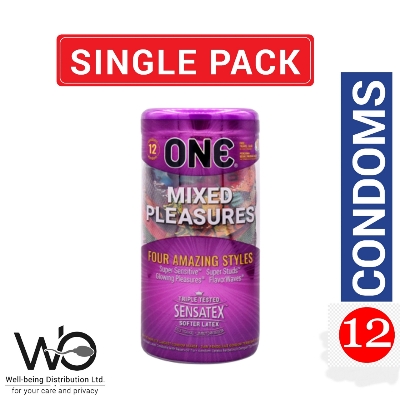 Picture of ONE Condom - Mixed Pleasures - Large Single Pack - 12x1=12pcs