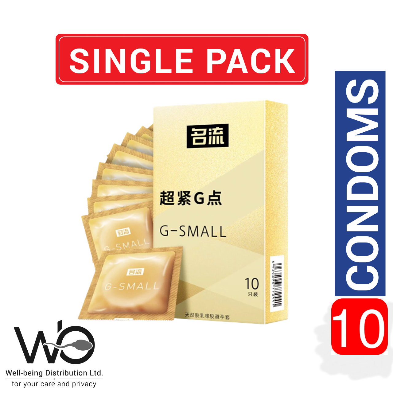 Picture of G Small Dotted Condom 10pcs Pack (Brand: MINGLIU)