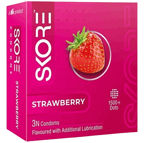 Picture of Valentine Special Love Combo Pack - Skore Strawberry Flavored Condom With 1500+ Raised Dots & J&J KY Personal Lubricant (9pcs Condom+50g Lubricant)