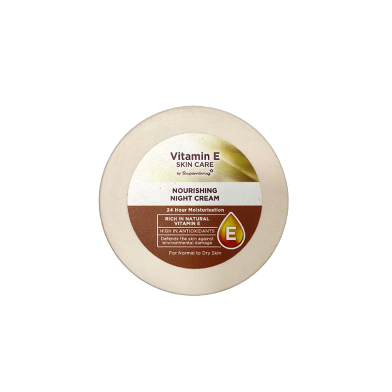 Picture of Superdrug Skincare Vitamin E Nourishing Night Cream 100ml For Normal to Dry Skin (Made in UK)
