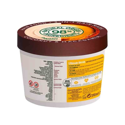 Picture of Garnier Ultimate Blends Smoothing Hair Food Coconut & Macadamia 3 In 1 Frizzy And Unruly Hair Mask 390ml (International)