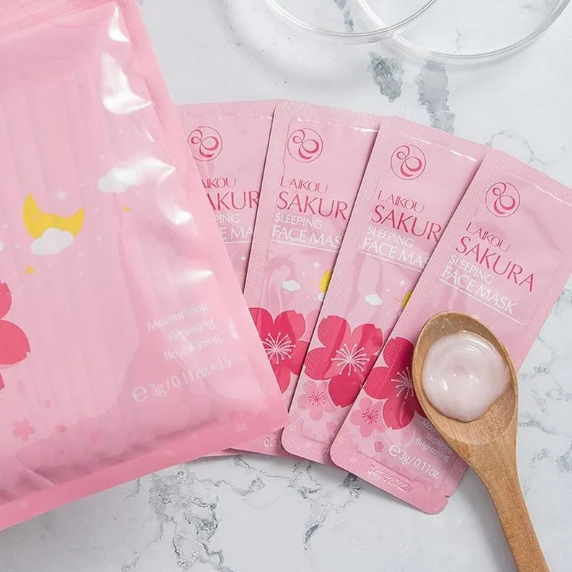 Picture of Laikou Sakura Sleeping Face Mask 3gm x 5 Pack