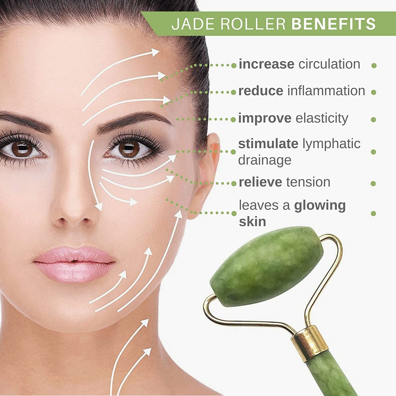Picture of Jade Facial Roller Massager