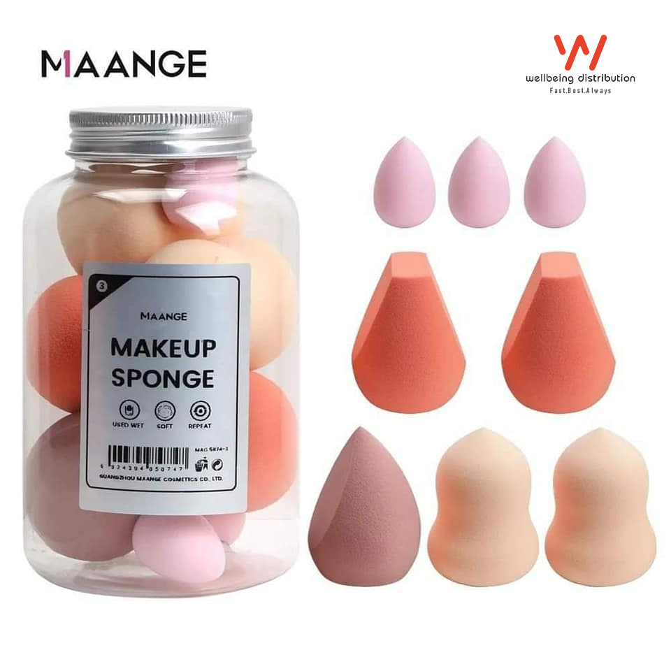 Picture of MAANGE 8Pcs Bottled Beauty Sponge Soft Makeup Sponges Blender For Ladies Multicolor Makeup Puff
