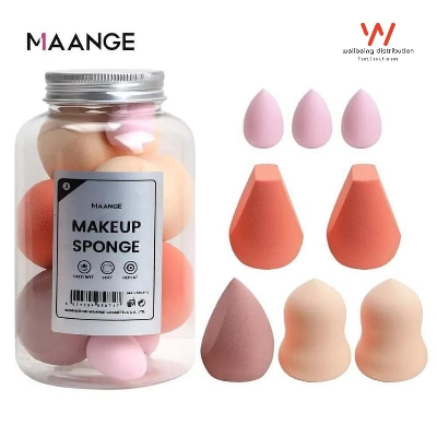 Picture of MAANGE 8Pcs Bottled Beauty Sponge Soft Makeup Sponges Blender For Ladies Multicolor Makeup Puff