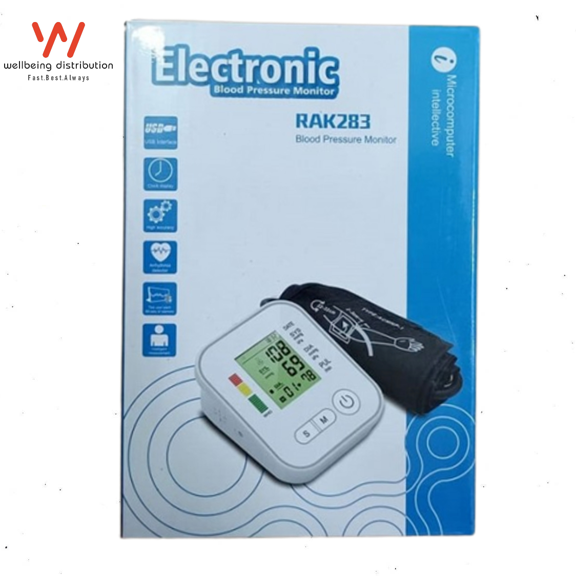 Picture of Digital Electronic Blood Pressure Monitor White RAK283 BP Machine