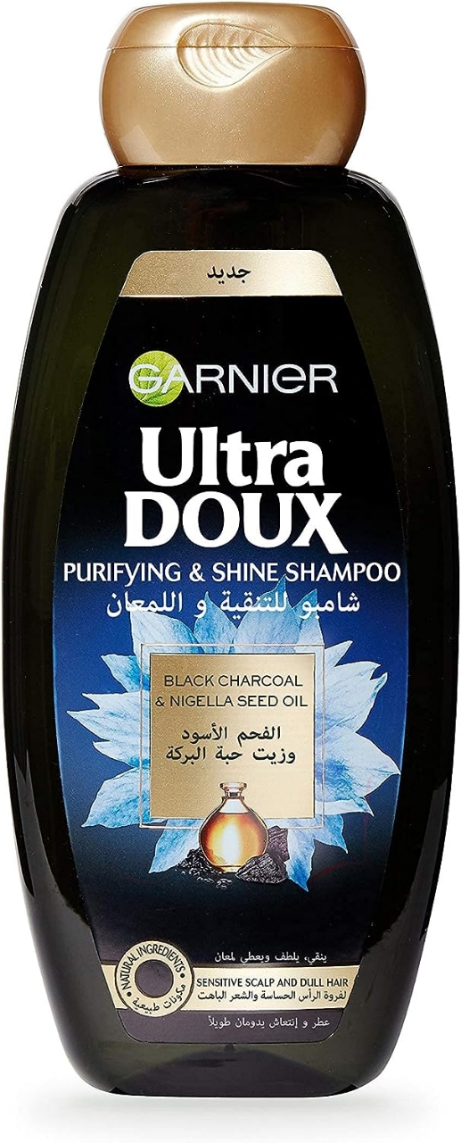 Picture of Garnier Ultra Doux Shampoo 400ml Black Charcoal & Nigella Seed Oil Shampoo