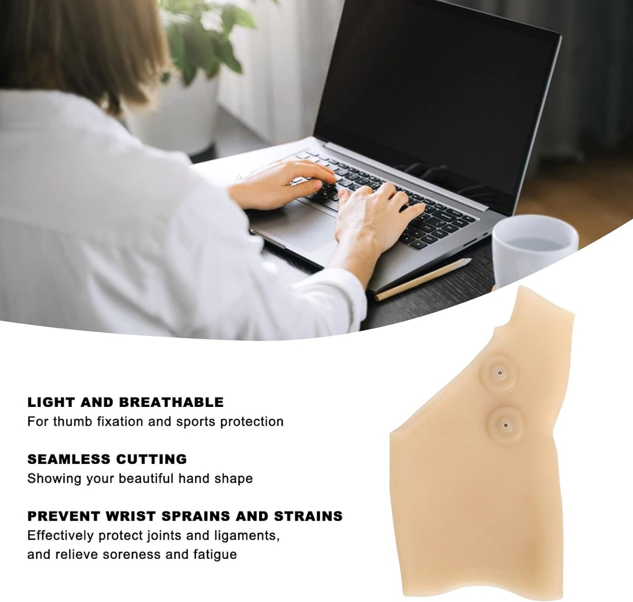 Picture of 1pcs Magnet Hand Protector Silicone Wrist Support Brace Wrist Glove Wrist Protection For Men & Women