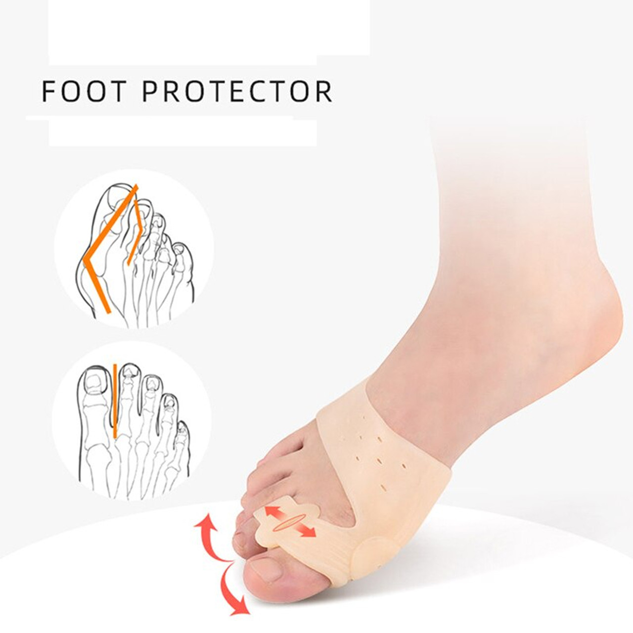 Picture of 1 Pair Magnet Toe Corrector Silicone Foot Protector