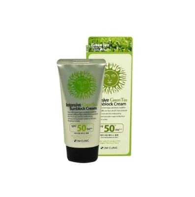 Picture of 3W Clinic Intensive Green Tea Sunblock Cream SPF 50+PA+++ 70ml