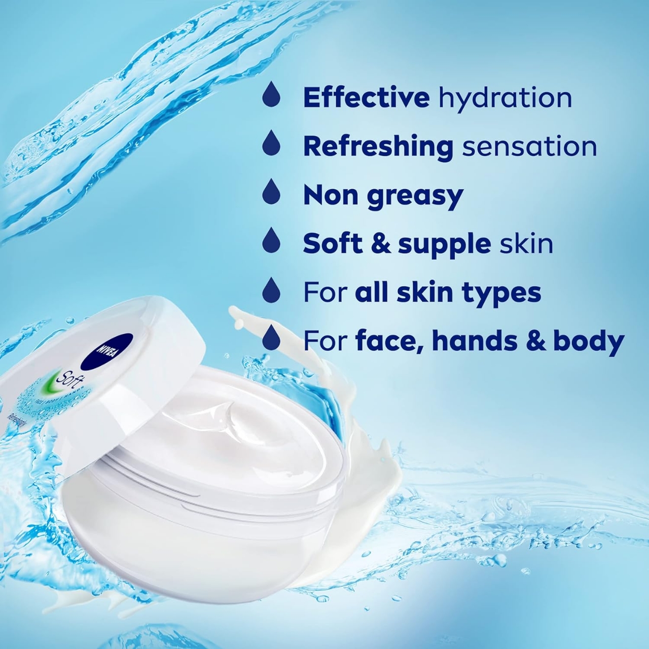 Picture of NIVEA Soft Light Moisturising Cream 25ml For Face Body Hands