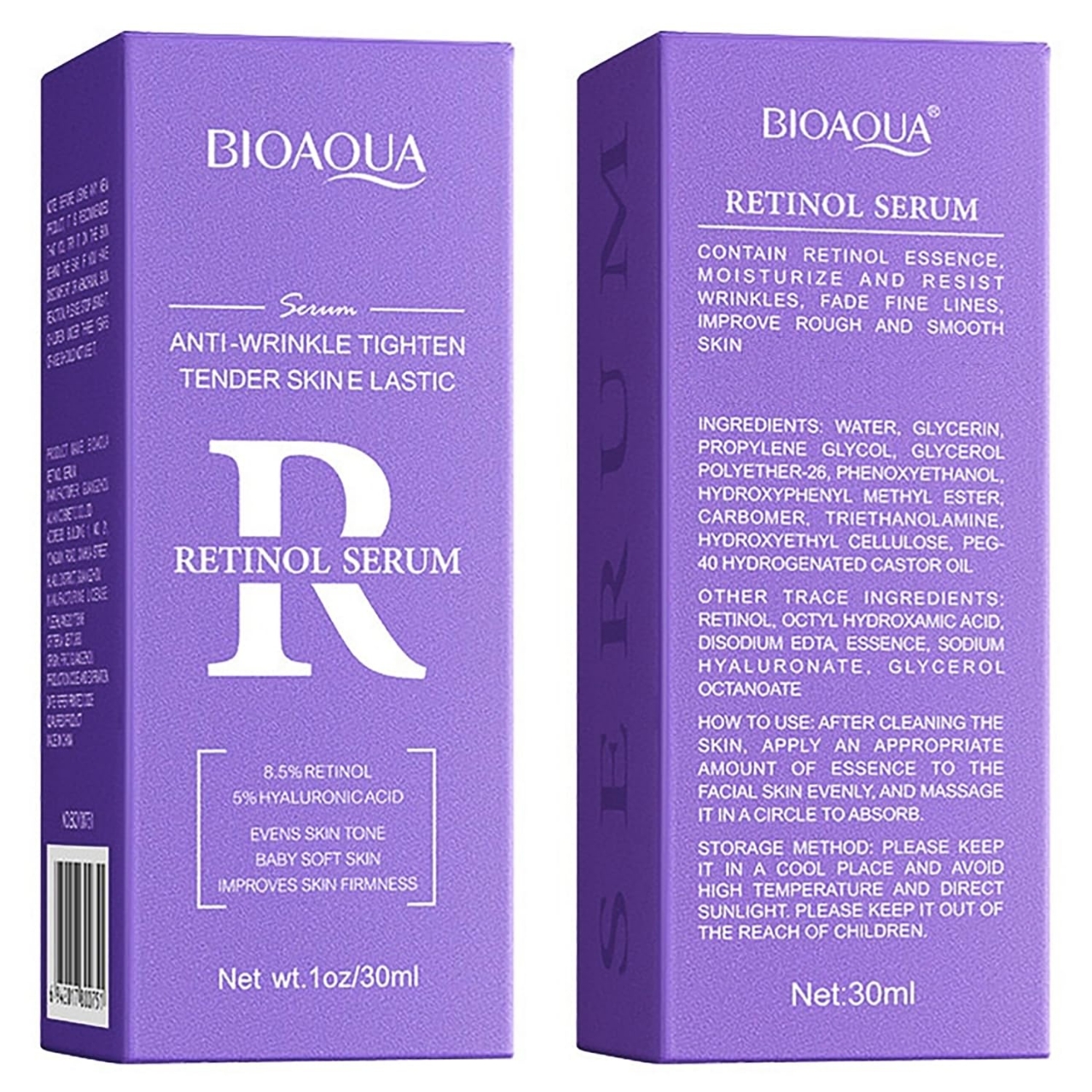 Buy BIOAQUA Facial Retinol Serum 30ml Anti-Wrinkle Tender Skin 8.5% Retinol 5% Hyaluronic Acid Moisturizing Essence at Best Price In Bangladesh