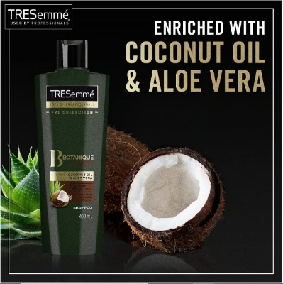 Buy Tresemme Shampoo 400ml Botanique Nourish & Replenish With Coconut Oil & Aloe Vera Shampoo at Best Price In Bangladesh