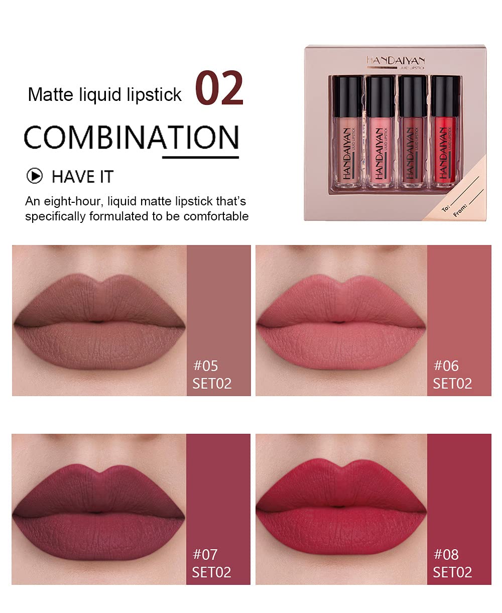 Buy HANDAIYAN 4 Colors Waterproof Matte Liquid Lipstick at Best Price In Bangladesh