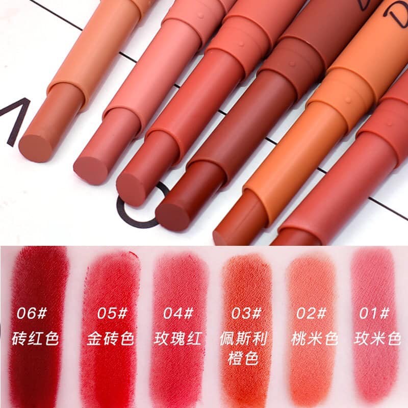 Picture of Heng Fang Dream Matte Velvet Lipsticks Set 6pcs Refreshing Matte Color Lipstick