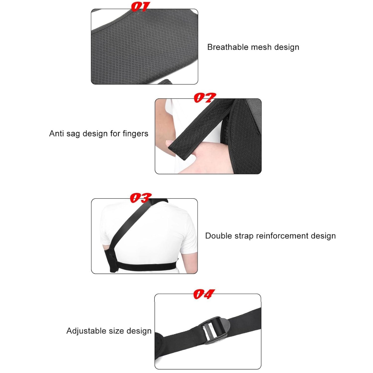 Picture of Zippy Pouch Arm Sling Pack of 1 Arm Sling for Shoulder Injury for Men & Women