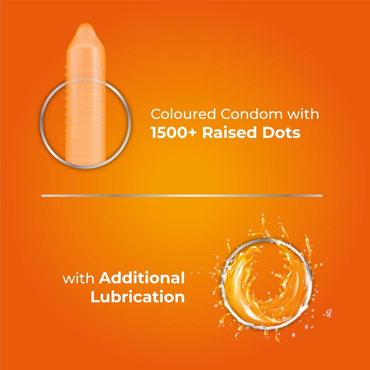 Picture of Skore Condom for Men Banana & Orange Flavor Condom 3pcs x 2 Pack with 1500+ Raised Dots | India