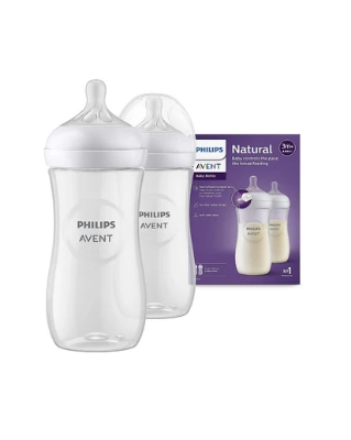Picture of Philips Avent Feeder Natural Response Baby Bottle 3m+ 330ml x2 Plastic Bottle
