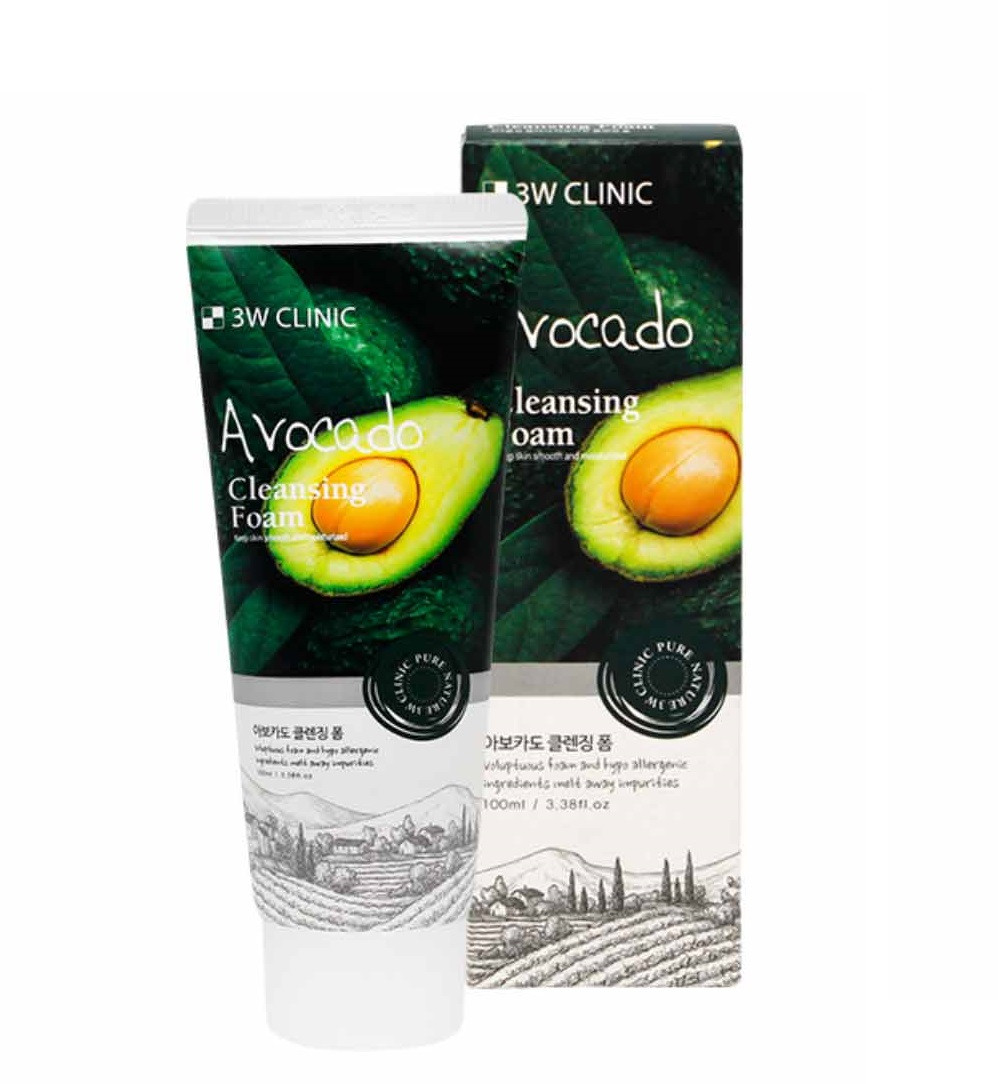 Picture of 3W Clinic Avocado Cleansing Foam Facewash 100ml | Korea