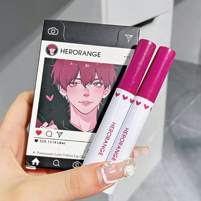 Picture of HERORANGE Passionate Love Velvet Lip Glaze 5pcs set Lipstick | Boy Face