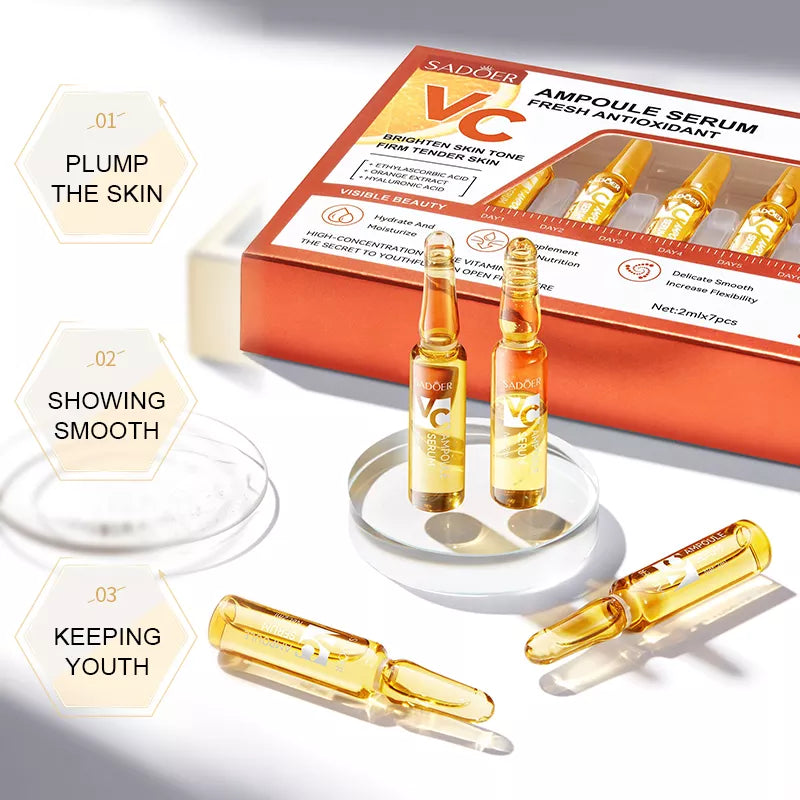 Picture of Sadoer Vitamin C Whitening Anti-Wrinkle Ampoule Face Serum 2ml x 7Pcs