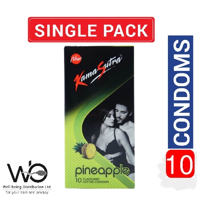 Picture of KamaSutra Pineapple Flavored Dotted Condom - 10pcs Pack - Condom