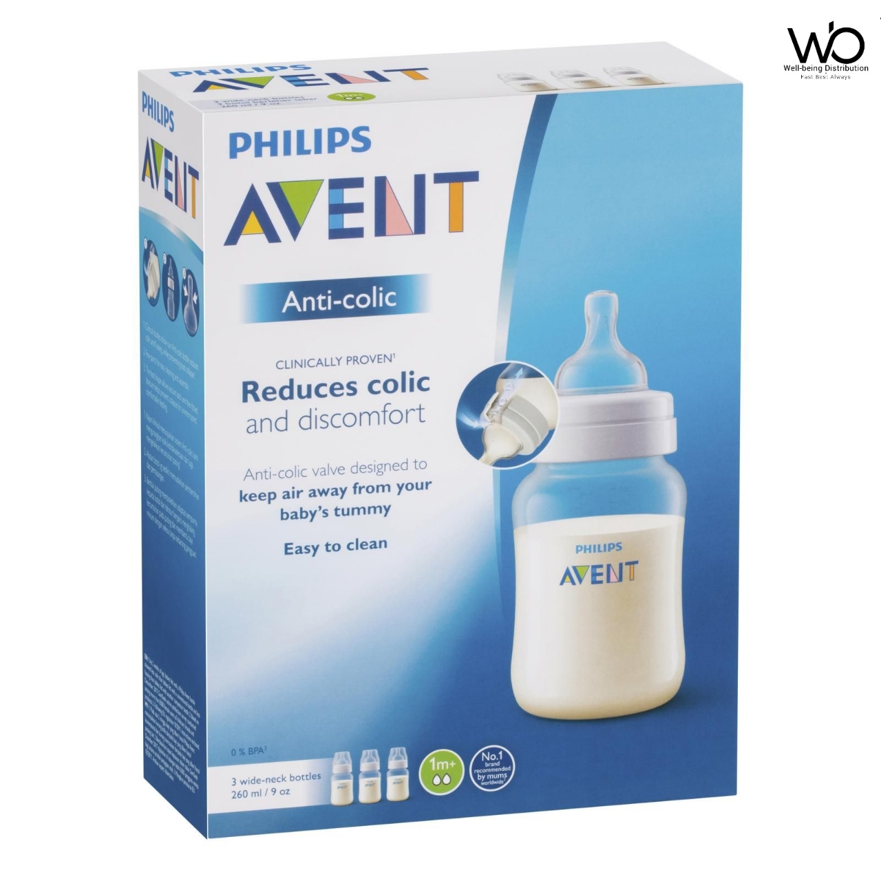 Picture of Baby Feeder - Philips Avent Anti-Colic Baby Bottles 1month+ 260ml - 2Pcs Bottle Pack