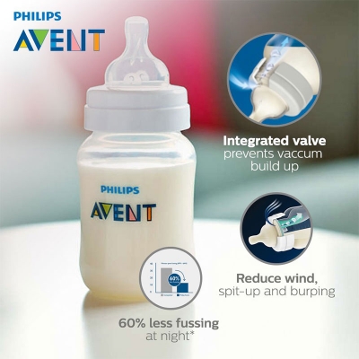 Picture of Baby Feeder - Philips Avent Anti-Colic Baby Bottles 1month+ 260ml - 2Pcs Bottle Pack