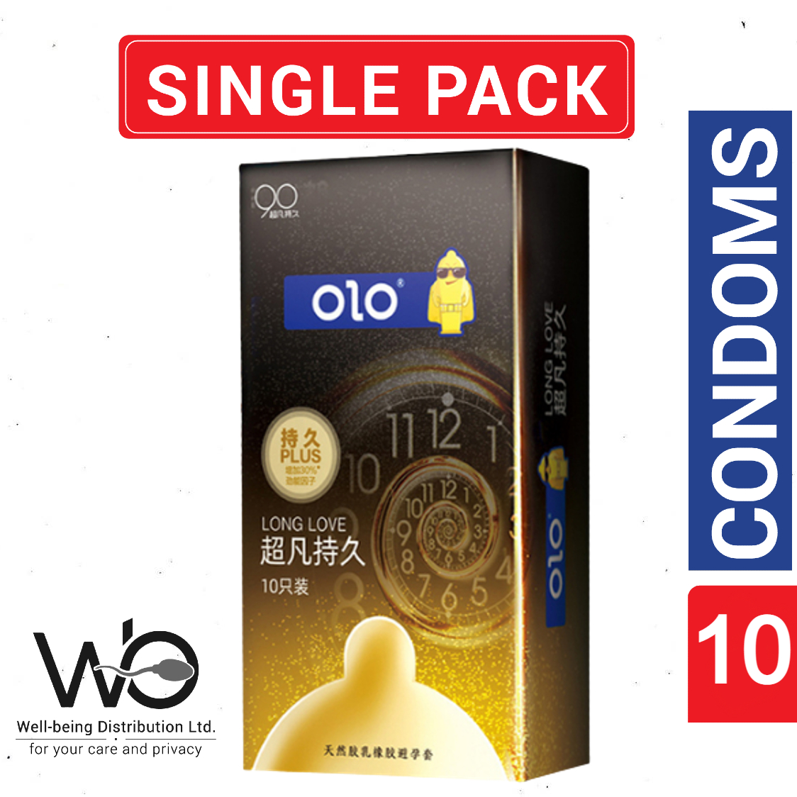 Picture of Olo Condom Ultra Thin Long Love 10pcs Pack (Made in China)