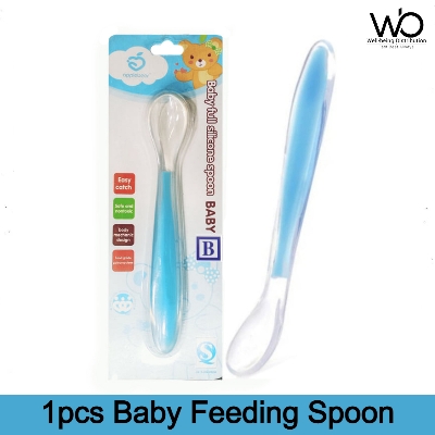 Picture of Applebear 1pcs Baby Feeding Spoon - Soft Silicone Spoon 1pcs - Multicolor Available