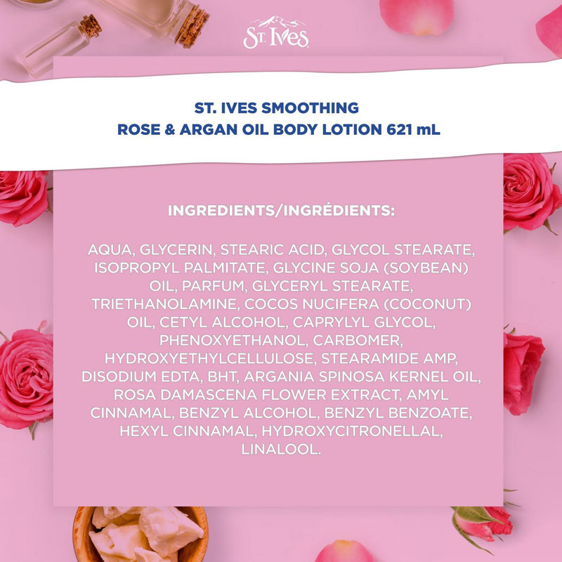 Picture of St. Ives Smoothing Body Lotion Rose & Argan Oil 621ml