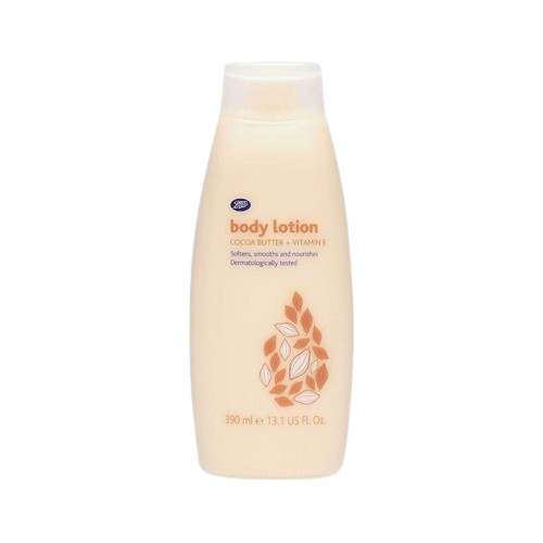 Picture of Boots Body Lotion 390ml Cocoa Butter & Vitamin E For Softness Smooths & Nourishes