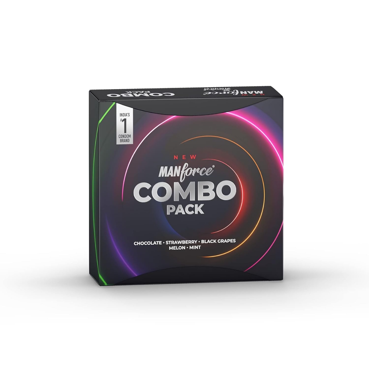 Picture of Manforce Combo Lubricated Dotted Condom 20pcs | Chocolate, Strawberry, Black Grapes, Melon & Mint | Wedding & Honeymoon Combo Pack