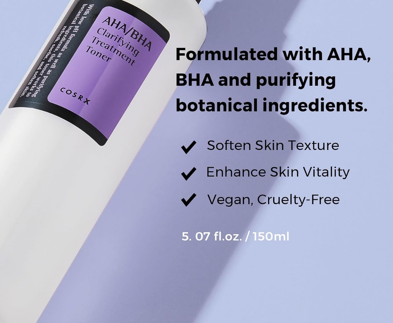 Picture of Cosrx AHA/BHA Clarifying Treatment Face Toner 150ml / 50ml | Daily Skincare For All Skin Type | Korean Baeuty