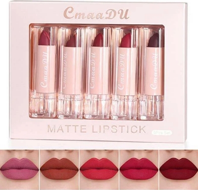 Picture of CmaaDu New 5pcs Set Matte Moisturizing Waterproof Lipstick Matte Lip Gloss Shades 1-15 Available
