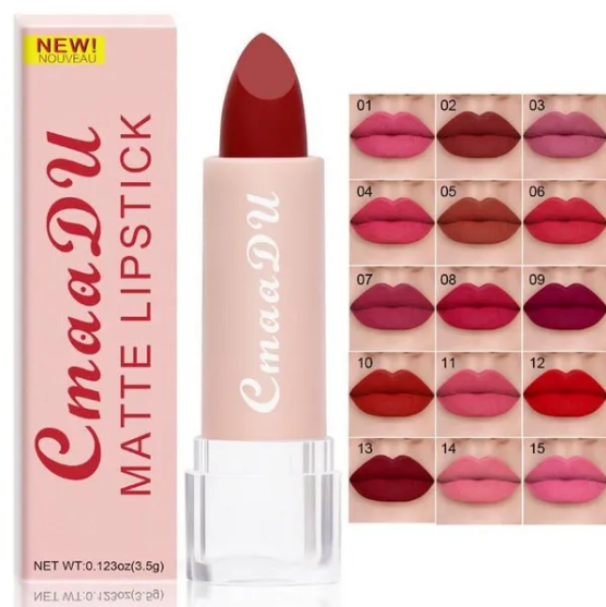 Picture of CmaaDu New 5pcs Set Matte Moisturizing Waterproof Lipstick Matte Lip Gloss Shades 1-15 Available